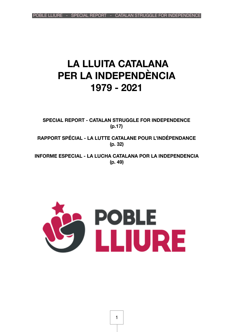 La lluita catalana per la independència 1979-2021