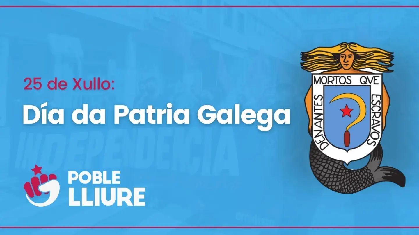 #25Xullo | Feliz e reivindicativo Día da Patria Galega a todas e a todos!

Independencia para a Galiza avanzar ✊🏼

#25dexullo #DíaDaPatriaGalega #independencia
#GañarmosOFuturo